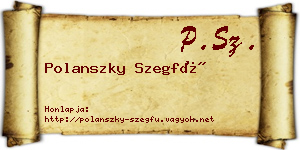 Polanszky Szegfű névjegykártya